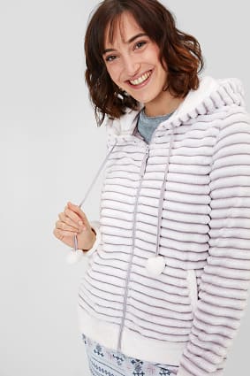 Trend - Fleecejack - gestreept