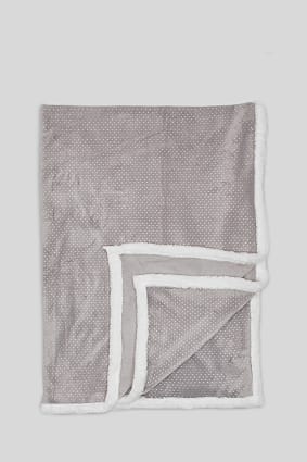 Trend - Fleecedeken - met stippen - glanseffect