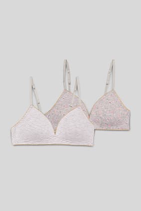 Promo - Reggiseni senza ferretti - imbottiti - cotone bio - pacco da 2