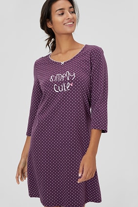 Trend - Bigshirt - biokatoen - met stippen