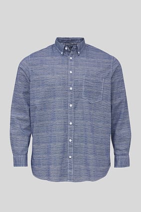 Men - Shirt - regular fit - button-down collar - organic cotton