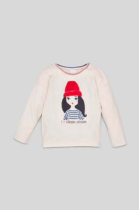 Bambini - Maglia a maniche lunghe - cotone biologico - effetto brillante