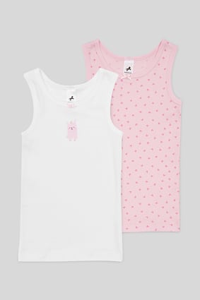 Bambini - Canotta - cotone bio - pacco da 2