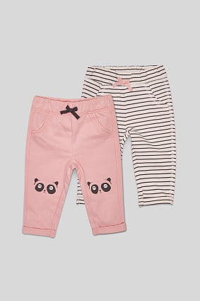 Bebés - Pantalón de deporte para bebé - Algodón orgánico - Pack de 2