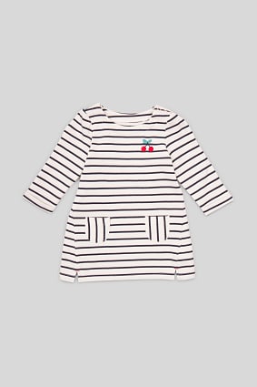 Bebés - Vestido de felpa para bebé - Algodón orgánico - De rayas