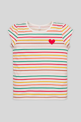 Short sleeve T-shirt - organic cotton - striped