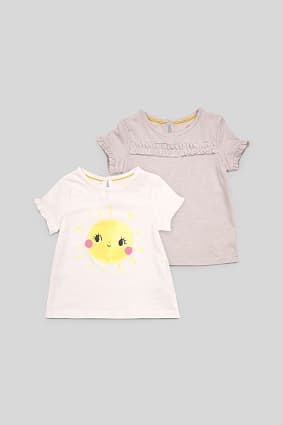 Babies - Baby short sleeve T-shirt - organic cotton - 2 pack