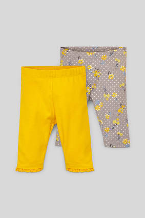 Babies - Baby leggings - organic cotton - 2 pair pack
