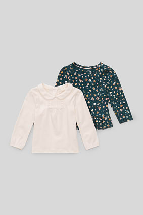 Babies - Long sleeve baby T-shirt - organic cotton - 2 pack