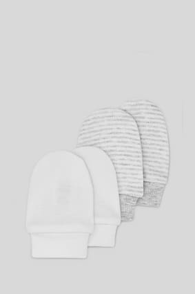 Babies - Scratch mittens - organic cotton - 2 pack
