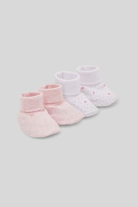 Babies - Baby booties - organic cotton - 2 pairs