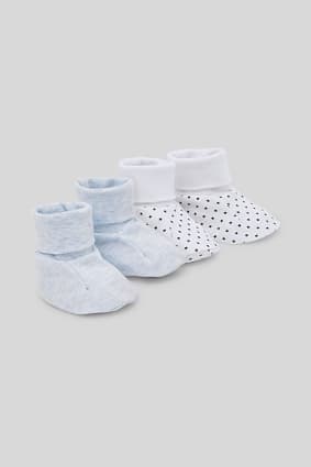 Babies - Baby booties - organic cotton - 2 pairs
