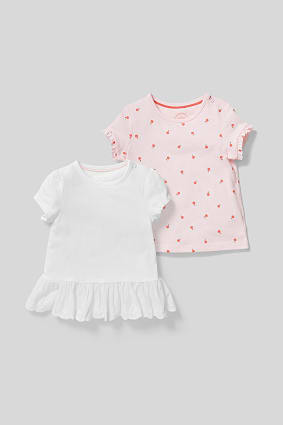 Babies - Baby short sleeve T-shirt - organic cotton - 2 pack