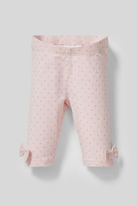 Babies - Baby leggings - organic cotton - polka dot - shiny