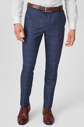 Men - Mix-and-match suit trousers - slim fit - check