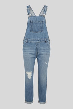 Women - Denim dungarees - recycled