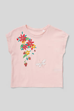 Kids - Short sleeve T-shirt - organic cotton - shiny