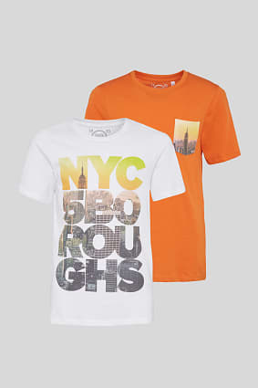 Kids - Short sleeve T-shirt - organic cotton - 2 pack