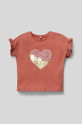 Kids - Short sleeve T-shirt - organic cotton - shiny