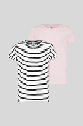 Kids - Short sleeve T-shirt - organic cotton - 2 pack