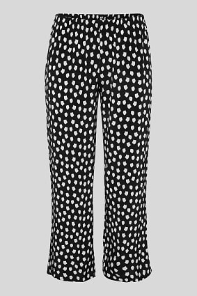 Women - Trousers - palazzo - polka dot