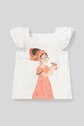 Kinder - Kurzarmshirt - Bio-Baumwolle - Glanz-Effekt