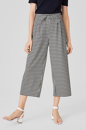 Ženy - Kalhotová sukně - kostkovaná