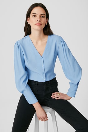 Ženy - Halenka s balonovými rukávy