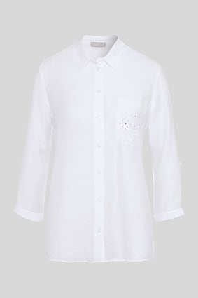 Damen Bluse Kurzarm Businessbluse Modisch 34 36 38 40 42 44 46 48 50 52 54 56 58