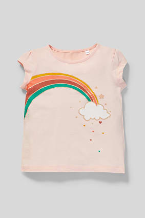 Kinder - Kurzarmshirt - Bio-Baumwolle - Glanz-Effekt