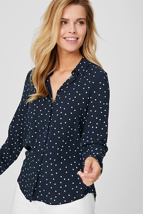Sale - Bluse - gepunktet