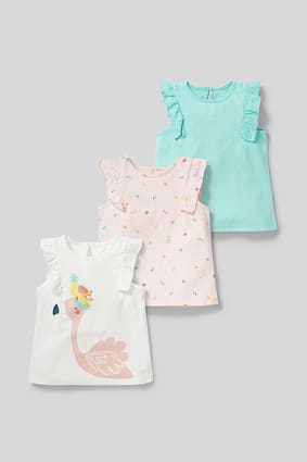 Promoții - Baby short sleeve T-shirt - organic cotton - 3 pack