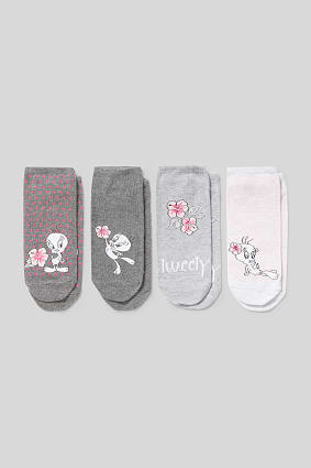 Ženy - Ponožky do tenisek - BIO bavlna - 4 páry - Tweety