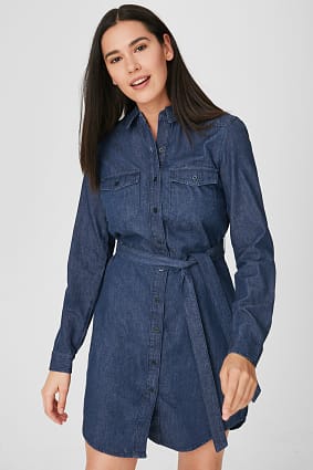 Ženy - Džínové šaty - BIO bavlna