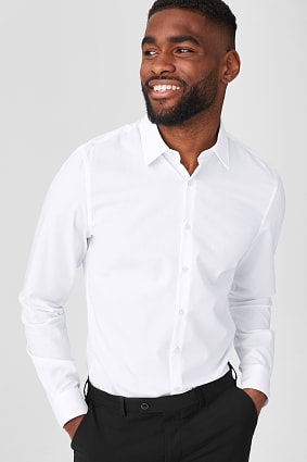 Wit overhemd in top kwaliteit online kopen | C&A Online Shop C&A korte mouwen van Heren Zakelijke Overhemden | KLEDING.nl