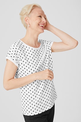 Ženy - Tričko - BIO bavlna - puntíkované