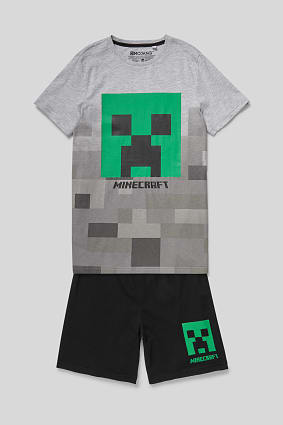Minecraft - short pyjamas - organic cotton - 2 piece