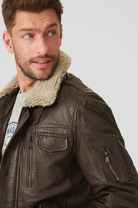 Chaqueta de piel para hombre | Tienda online C\u0026A