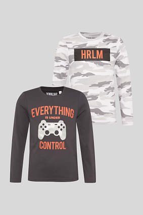 Продажа - рубашка с длинным рукавом - органический хлопок - 2шт