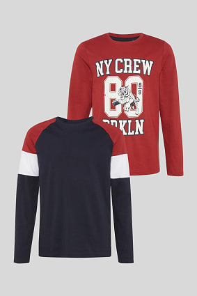 Продажа - рубашка с длинным рукавом - органический хлопок - 2шт