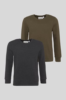 Продажа - рубашка с длинным рукавом - органический хлопок - 2шт