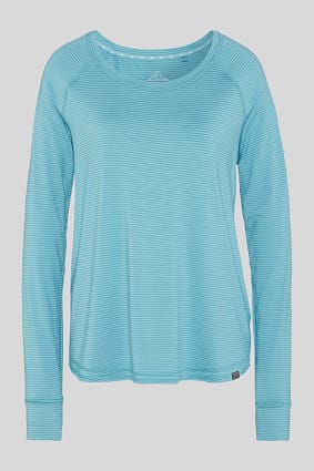 Продажа функциональная рубашка с длинным рукавом - полосатая