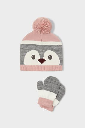 Babys - Baby-Set - M&uuml;tze und F&auml;ustlinge