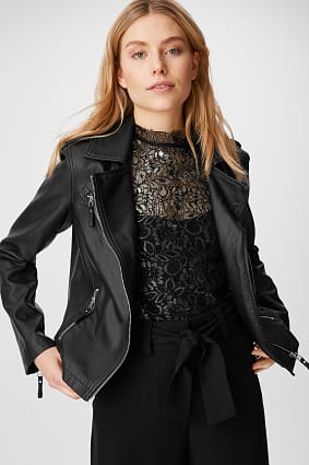 Dames bikerjacks in top kwaliteit | C&A Online Shop Bikerjack imitatieleer | C&A