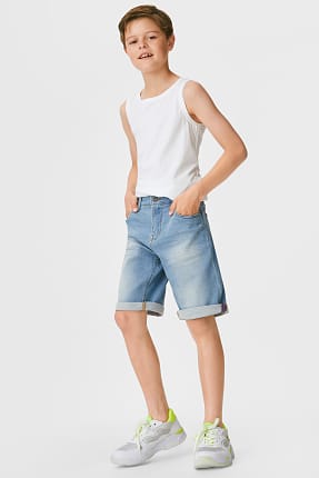 Bermuda di jeans - jog denim - vita molto ampia