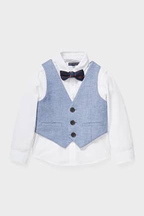 Set - Camisa, chaleco y pajarita