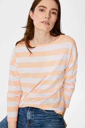 Sweter z linii basic - w paski