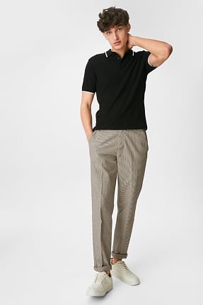 Chinos - Regular Fit - De Cuadros Marrón / Azul Oscuro | Pantalones C\u0026A  Hombre - Fotoluna