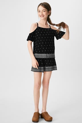 Set - blouse and shorts - 2 piece