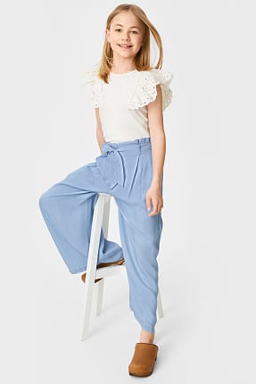 Spodnie paperbag - Tencel™